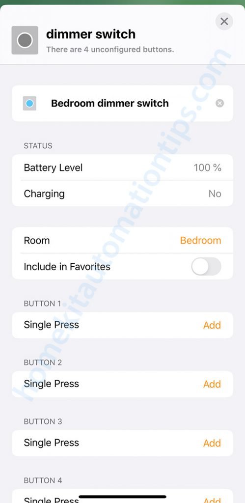 hue dimmer switch homekit